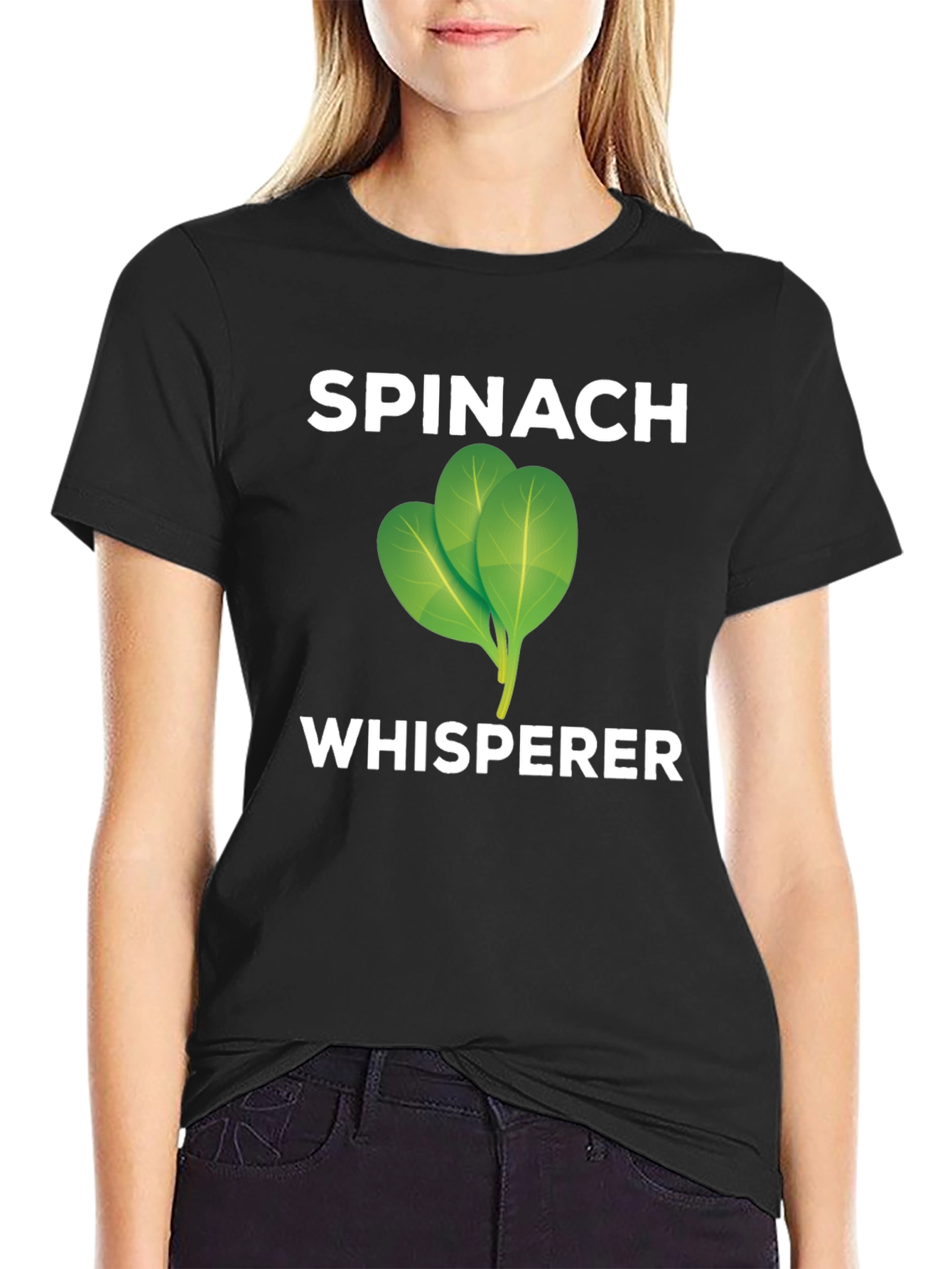 Spinach Whisperer Graphic Tee - Black