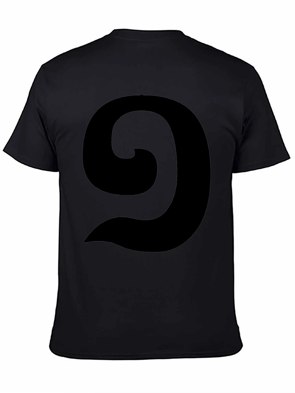 Abstract Swirl Graphic Black T-Shirt - Casual Style