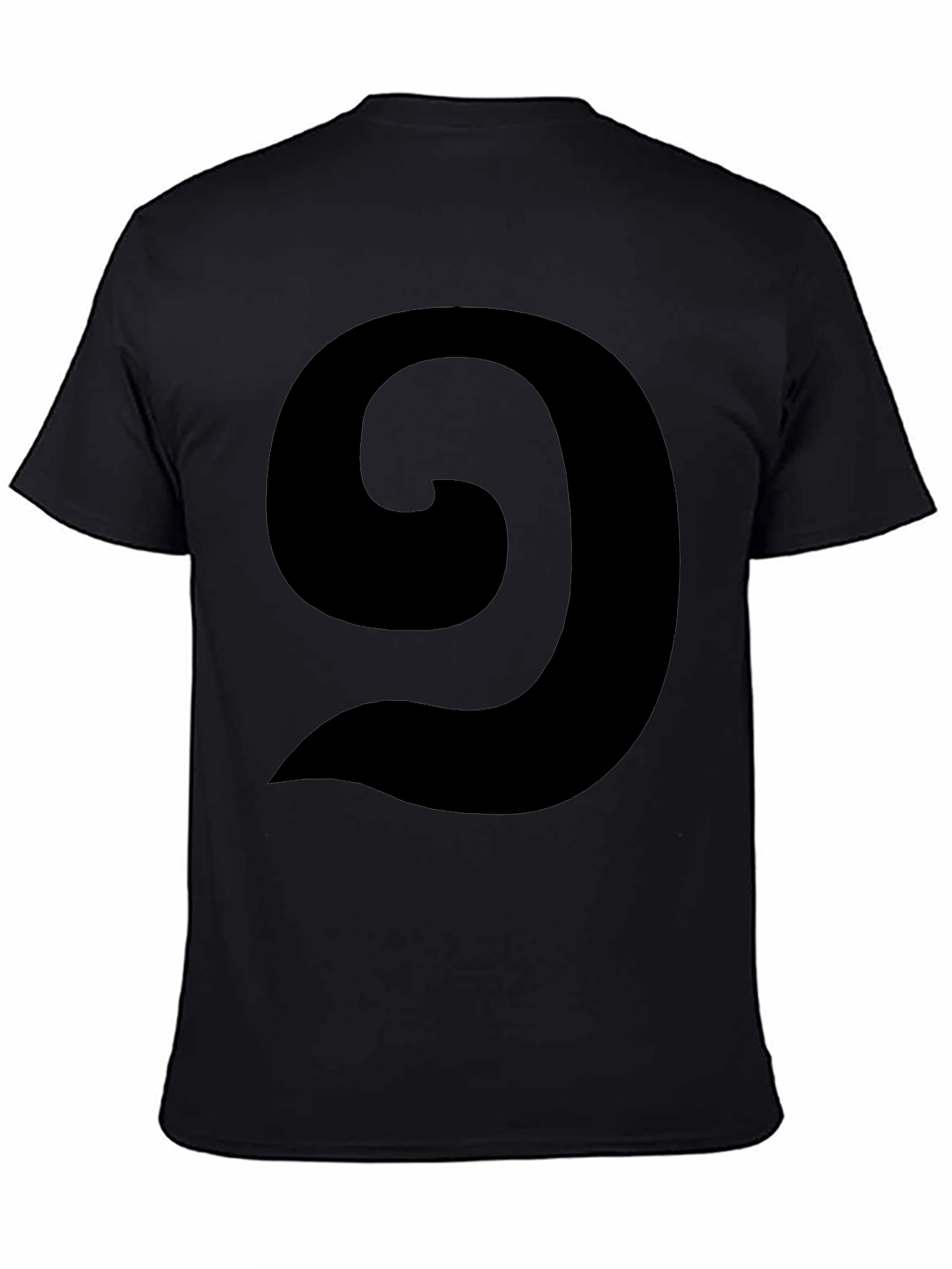 Abstract Swirl Graphic Black T-Shirt - Casual Style
