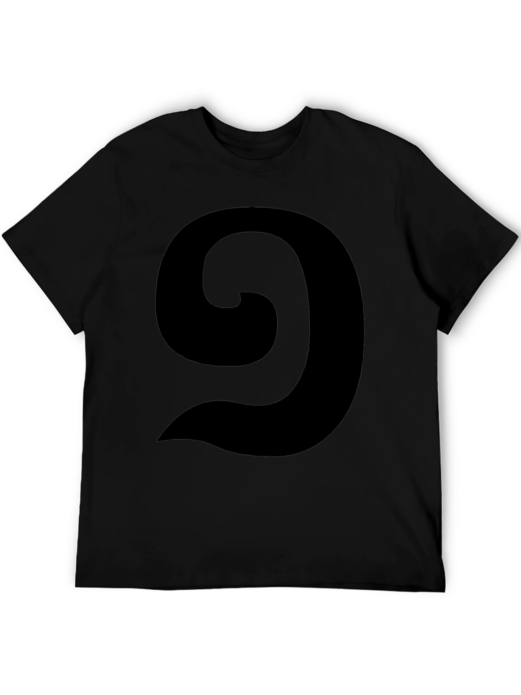 Abstract Swirl Graphic Black T-Shirt - Casual Style