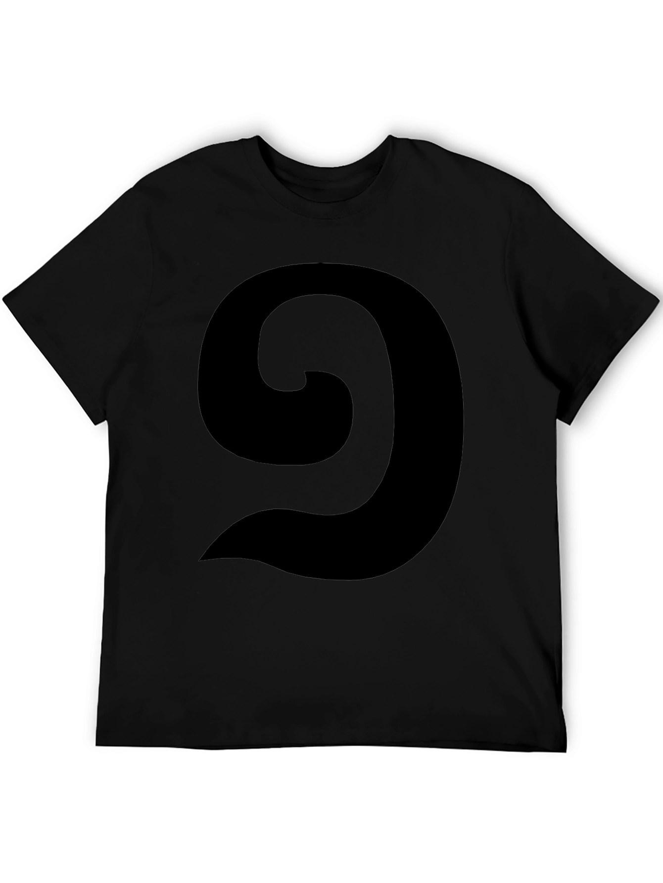 Abstract Swirl Graphic Black T-Shirt - Casual Style