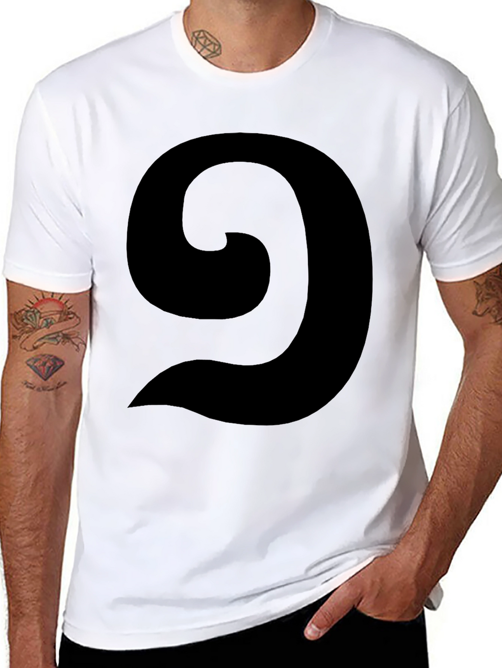 Abstract Swirl Graphic Black T-Shirt - Casual Style