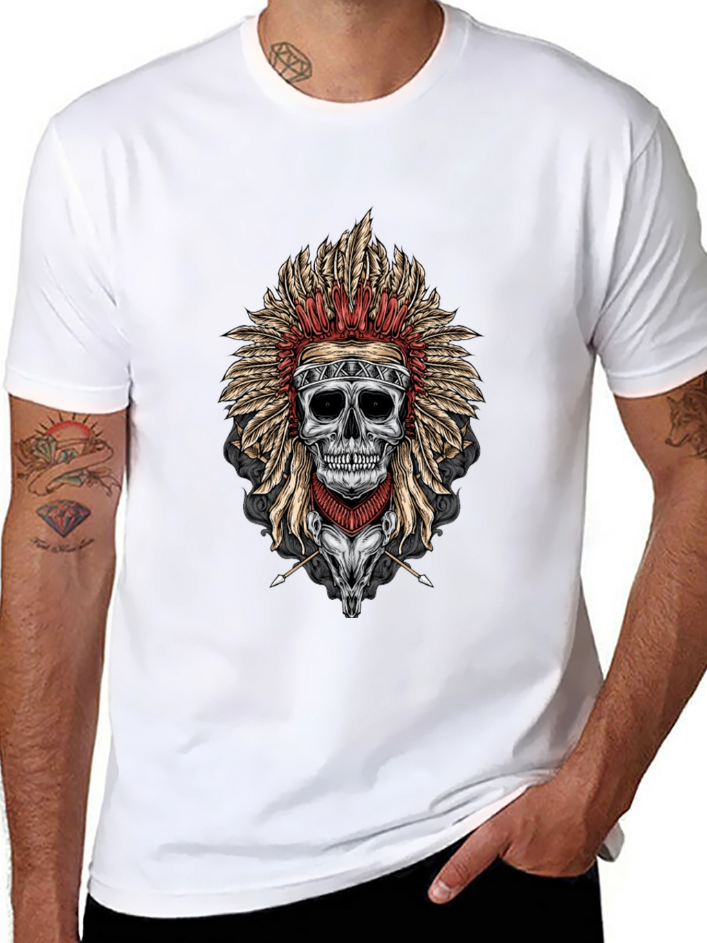 Skull Chief T-Shirt - Dark Graphic Tee