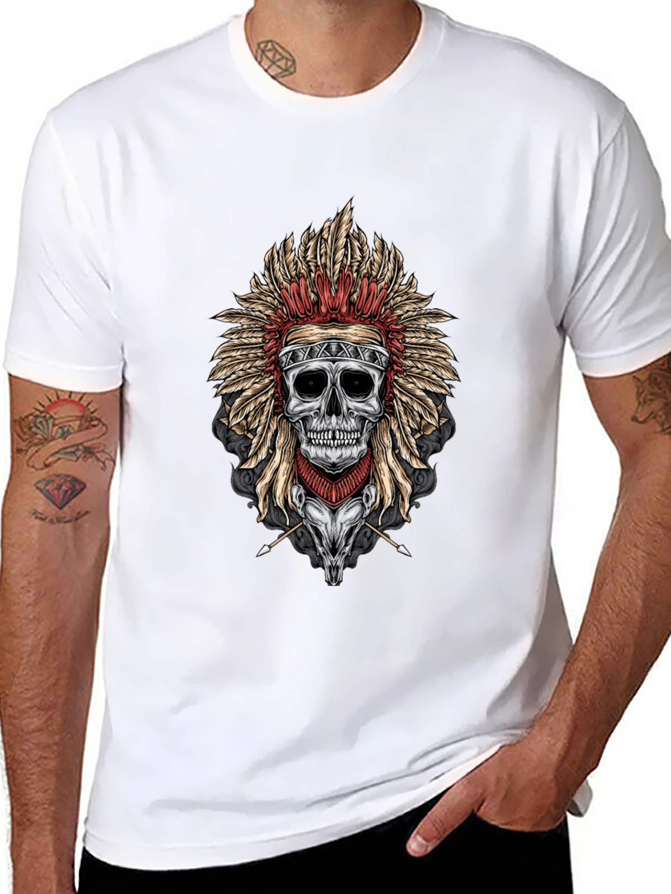 Skull Chief T-Shirt - Dark Graphic Tee