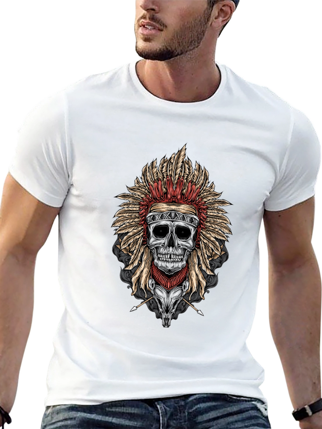 Skull Chief T-Shirt - Dark Graphic Tee