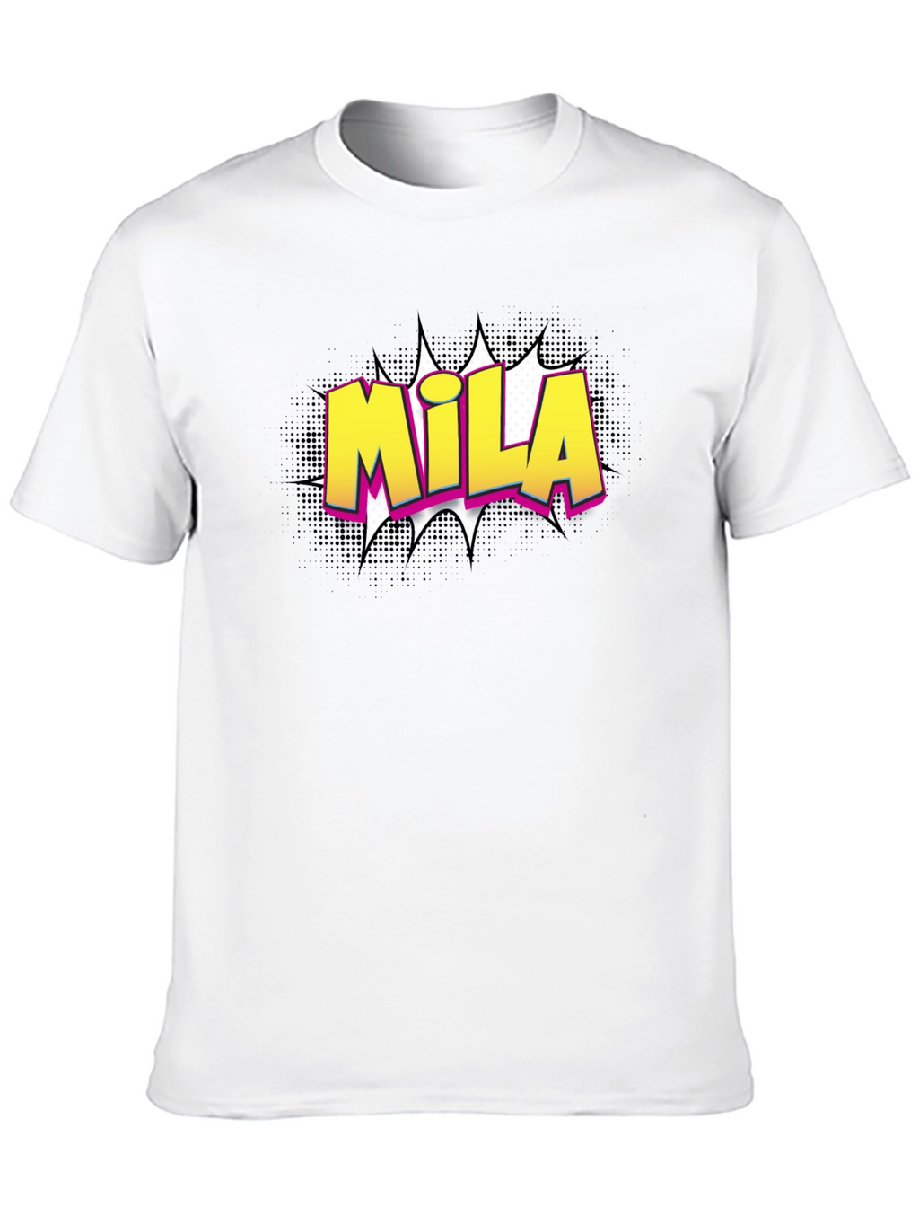 Mila Comic Style T-Shirt - Cool Custom Name Tee
