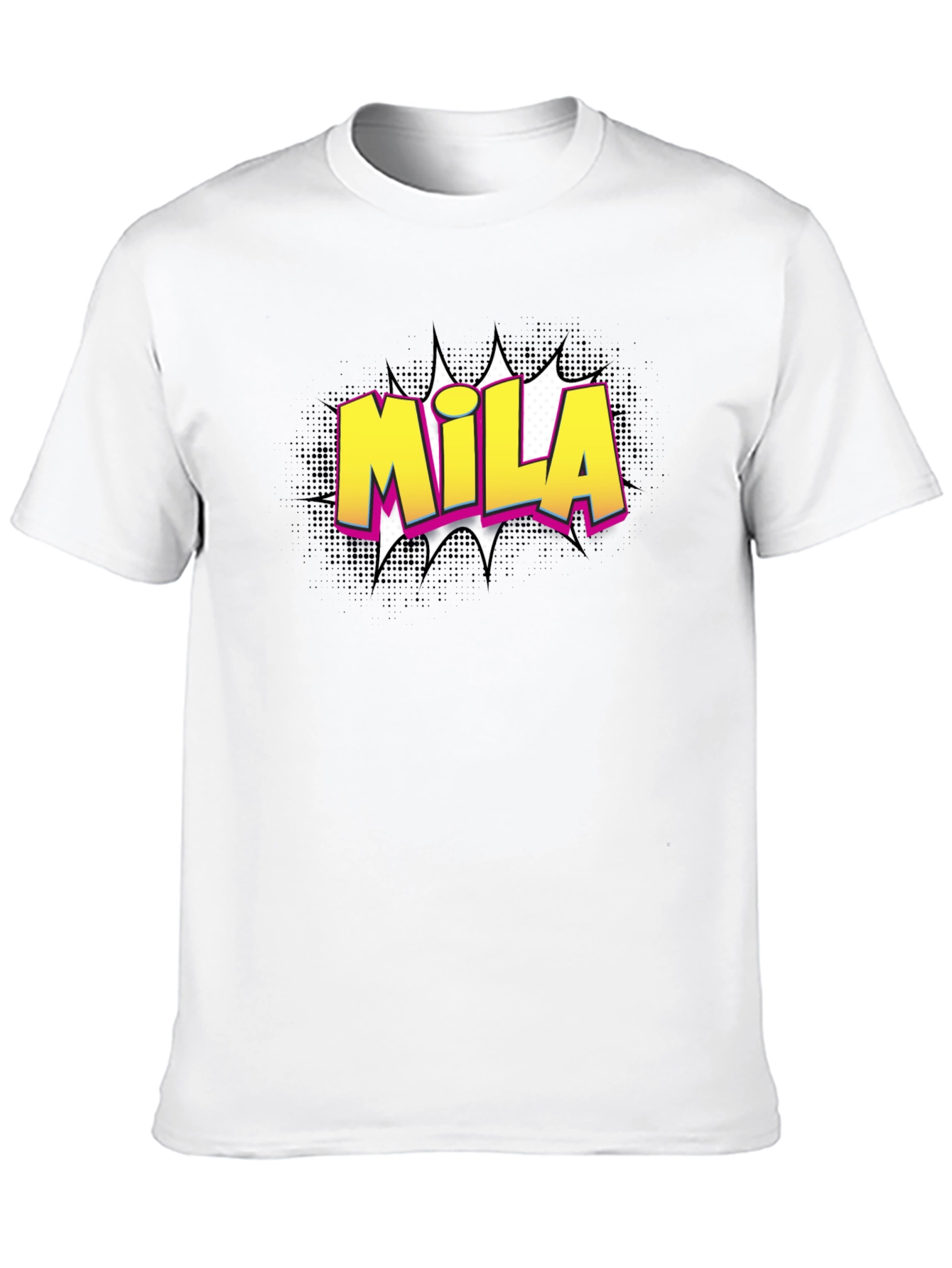 Mila Comic Style T-Shirt - Cool Custom Name Tee