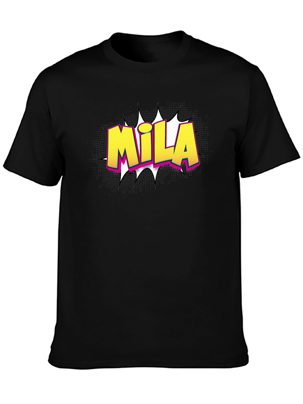 Mila Comic Style T-Shirt - Cool Custom Name Tee