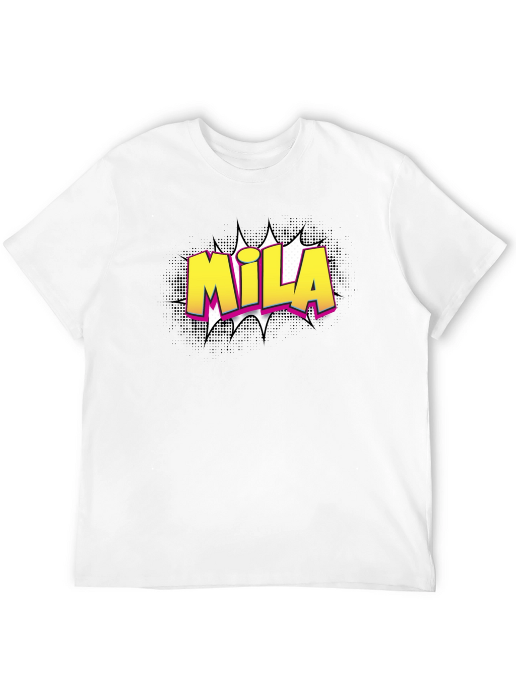 Mila Comic Style T-Shirt - Cool Custom Name Tee