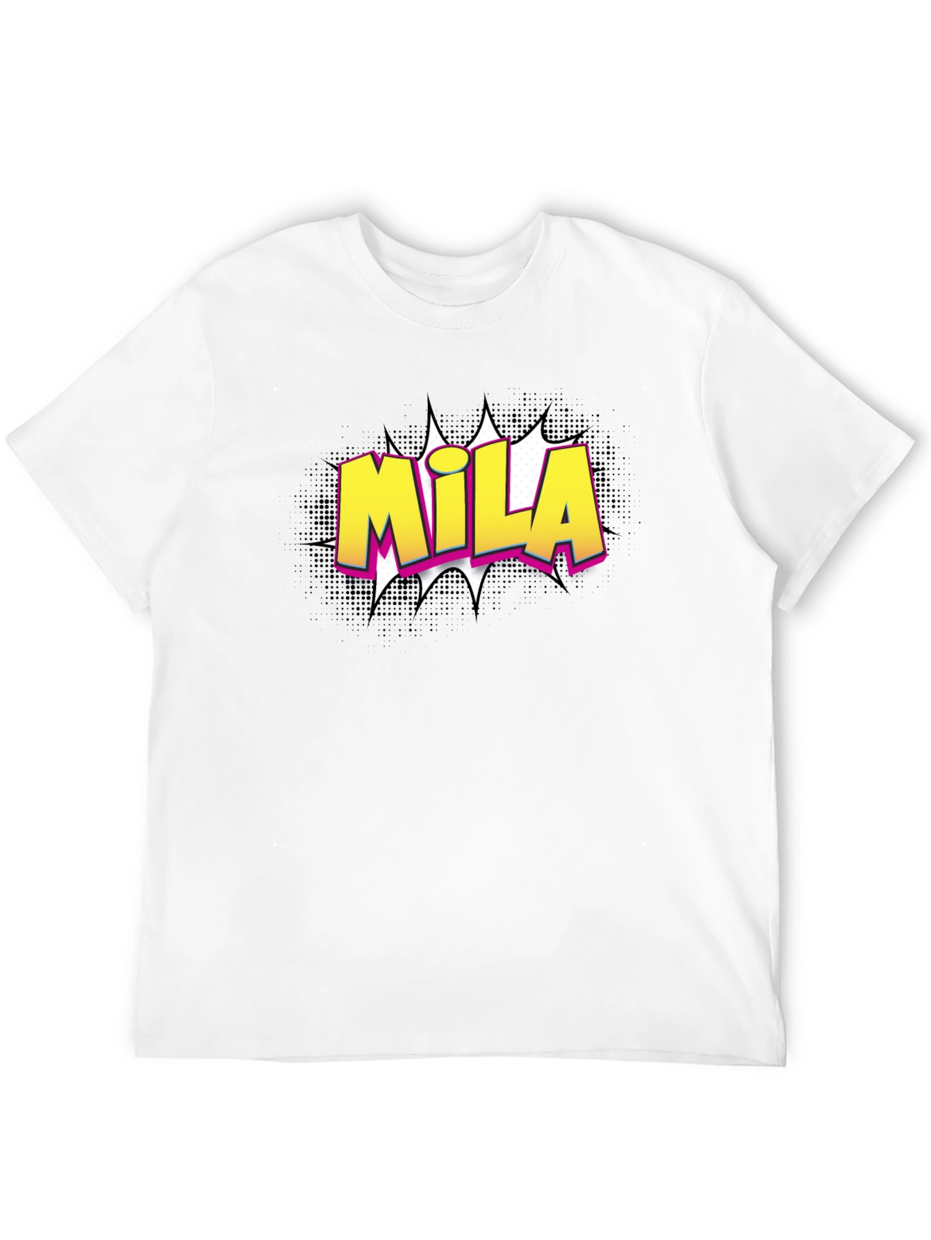 Mila Comic Style T-Shirt - Cool Custom Name Tee