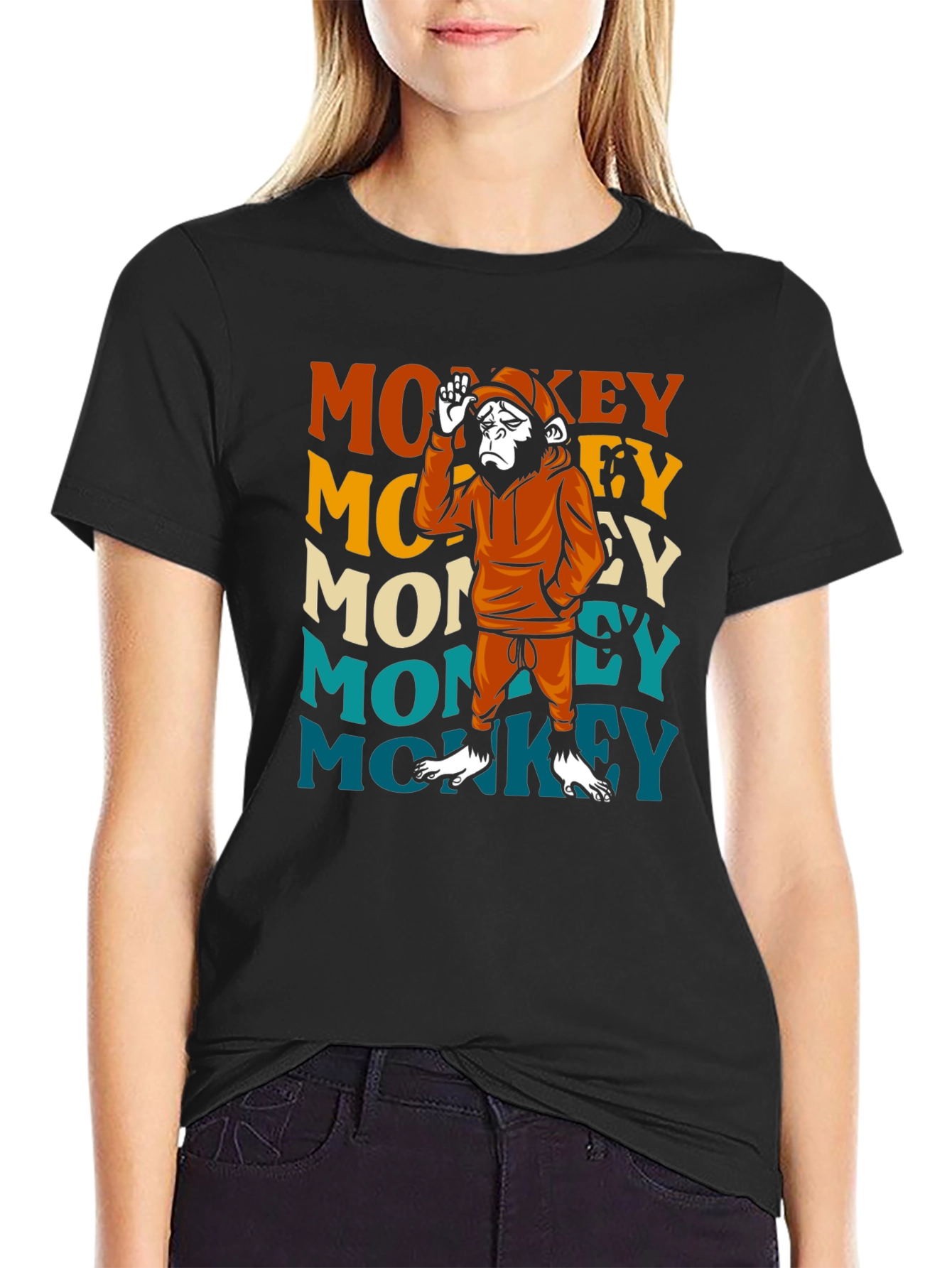 Retro Monkey Graphic T-Shirt