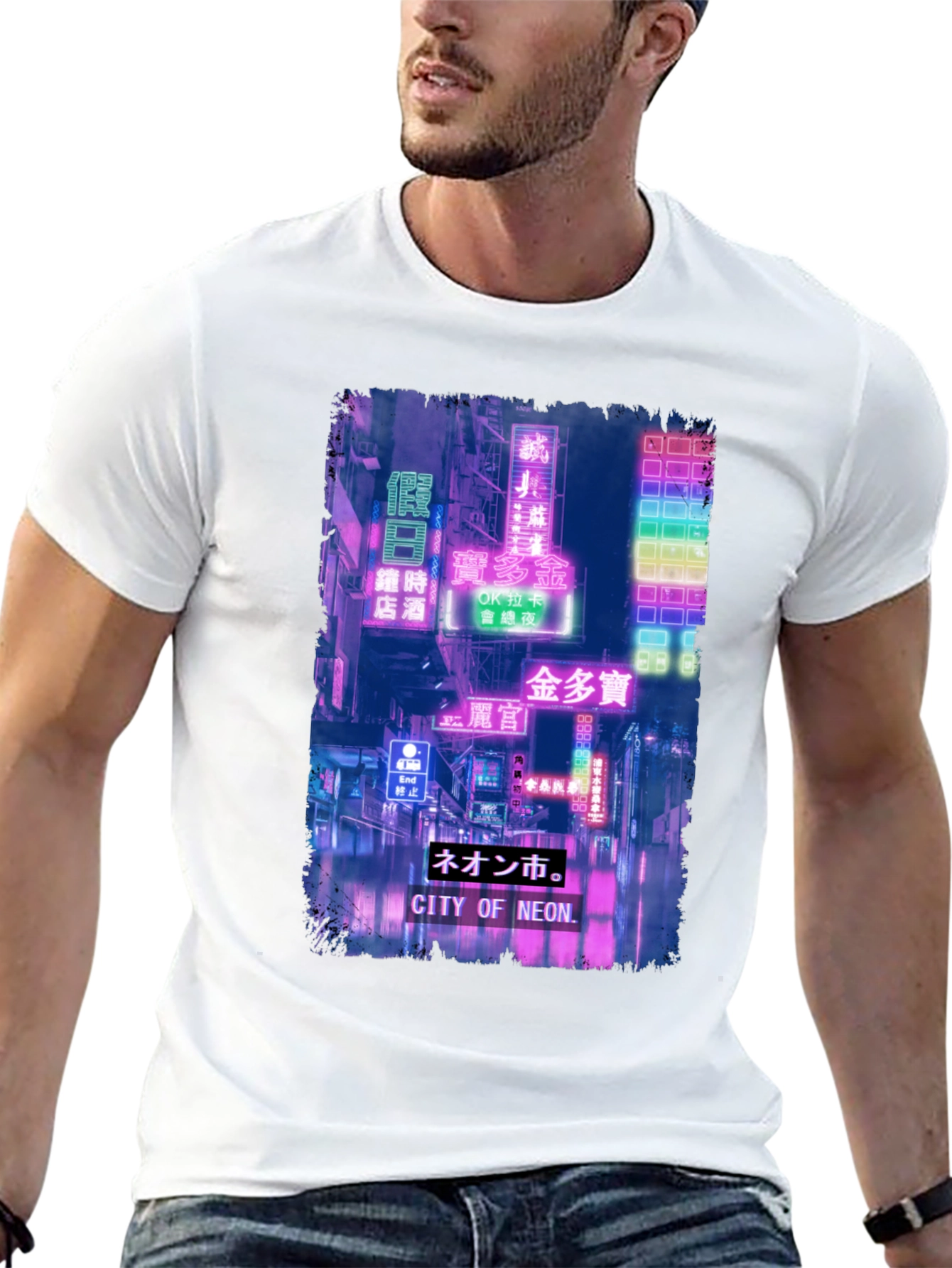City of Neon T-Shirt - Retro Japanese Aesthetic
