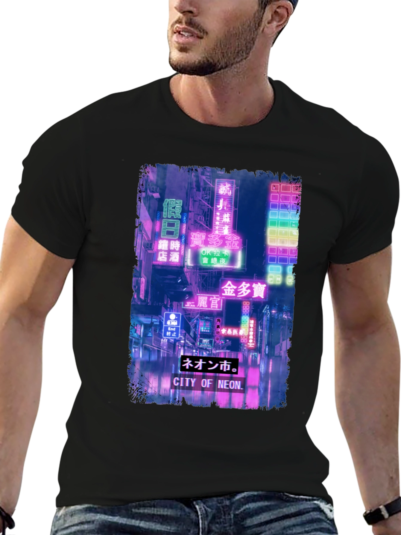 City of Neon T-Shirt - Retro Japanese Aesthetic