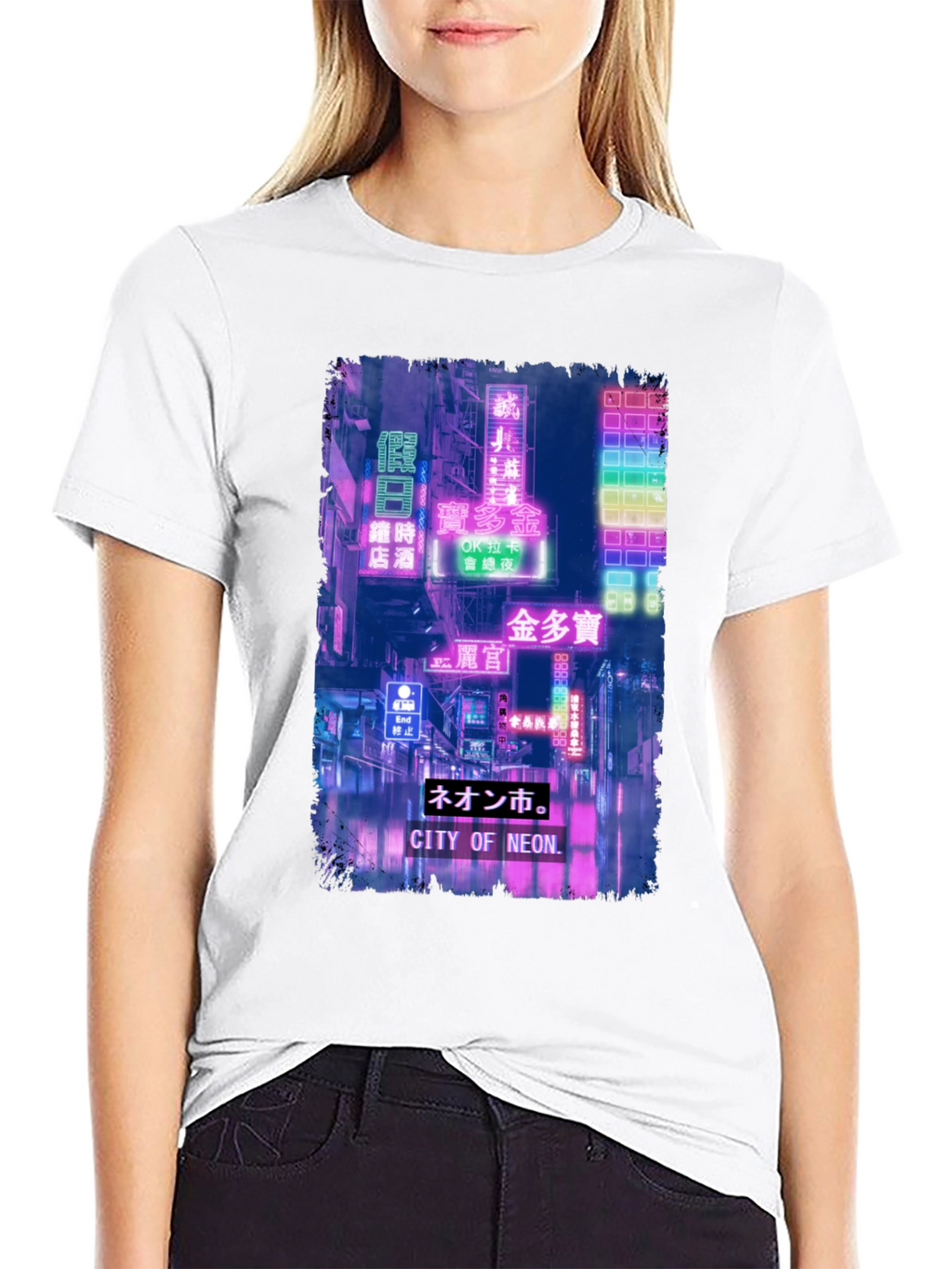 City of Neon T-Shirt - Retro Japanese Aesthetic