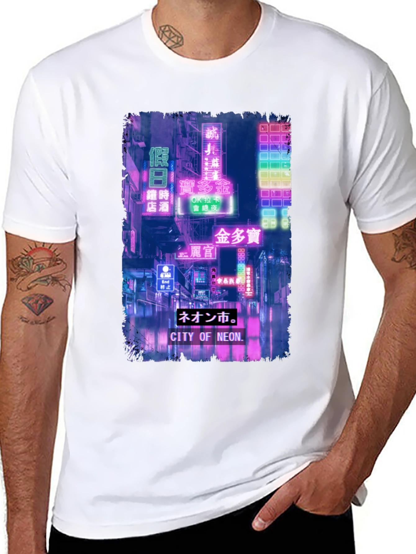 City of Neon T-Shirt - Retro Japanese Aesthetic