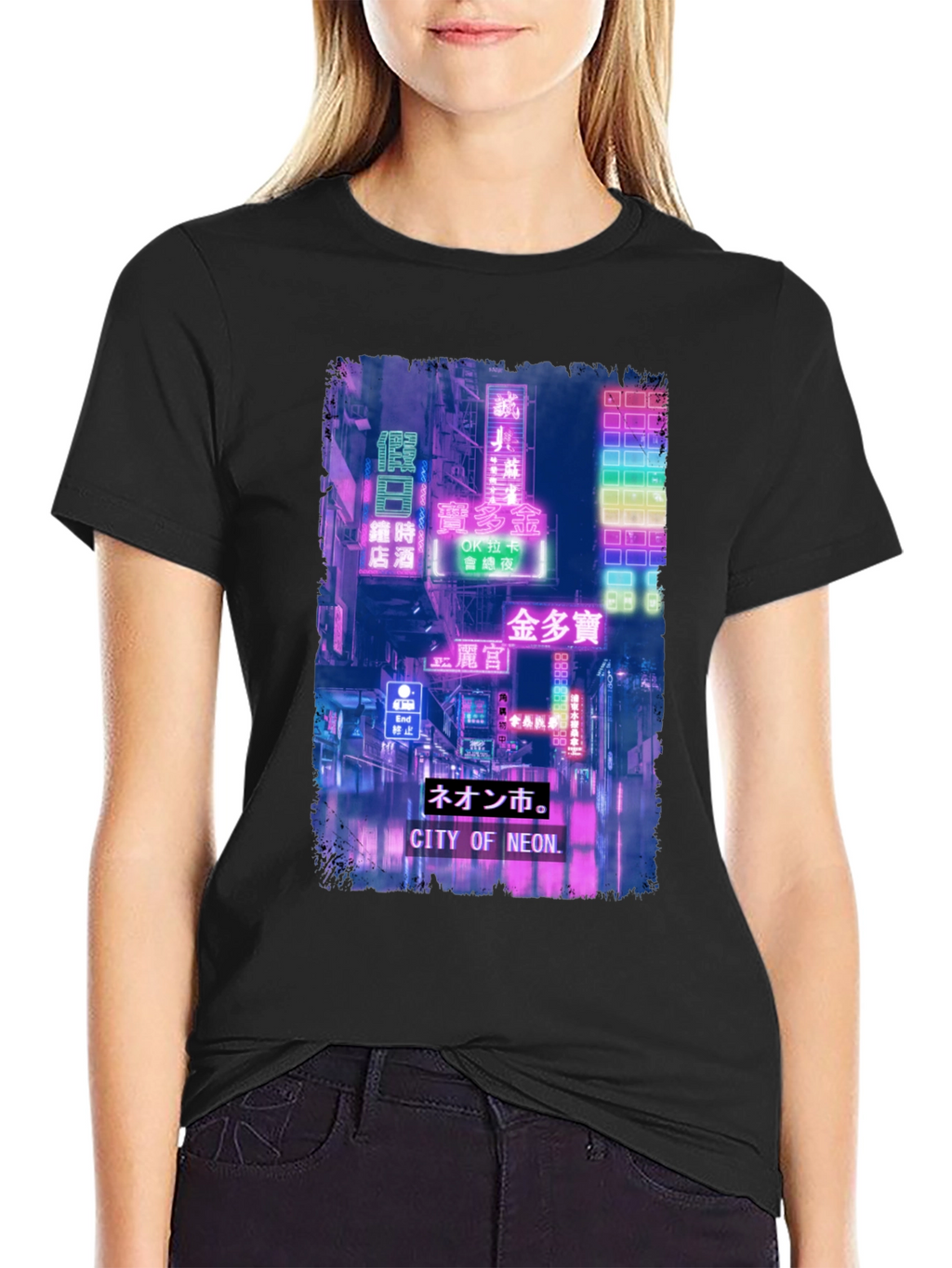 City of Neon T-Shirt - Retro Japanese Aesthetic