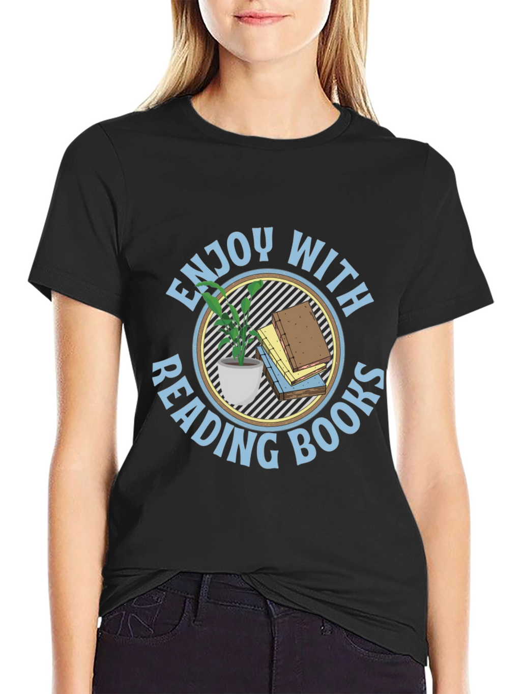 Enjoy Reading Books Black T-Shirt