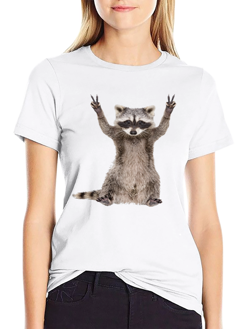 Peace Out Raccoon Graphic Tee