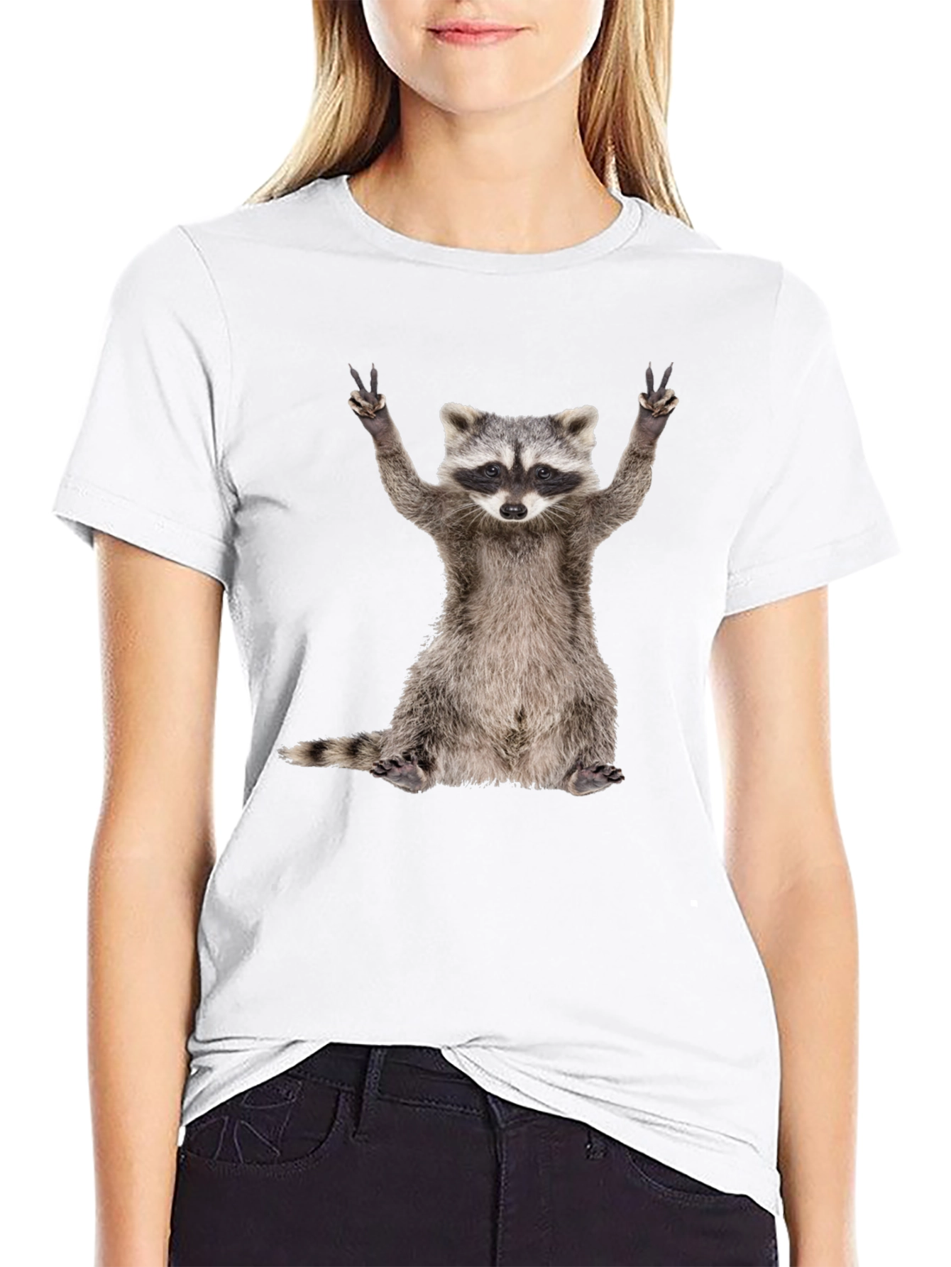 Peace Out Raccoon Graphic Tee