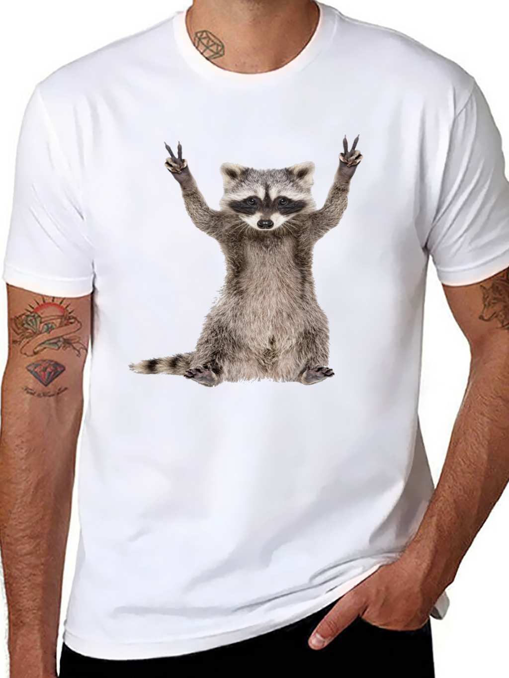 Peace Out Raccoon Graphic Tee
