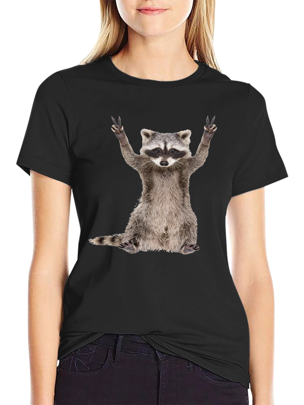 Peace Out Raccoon Graphic Tee