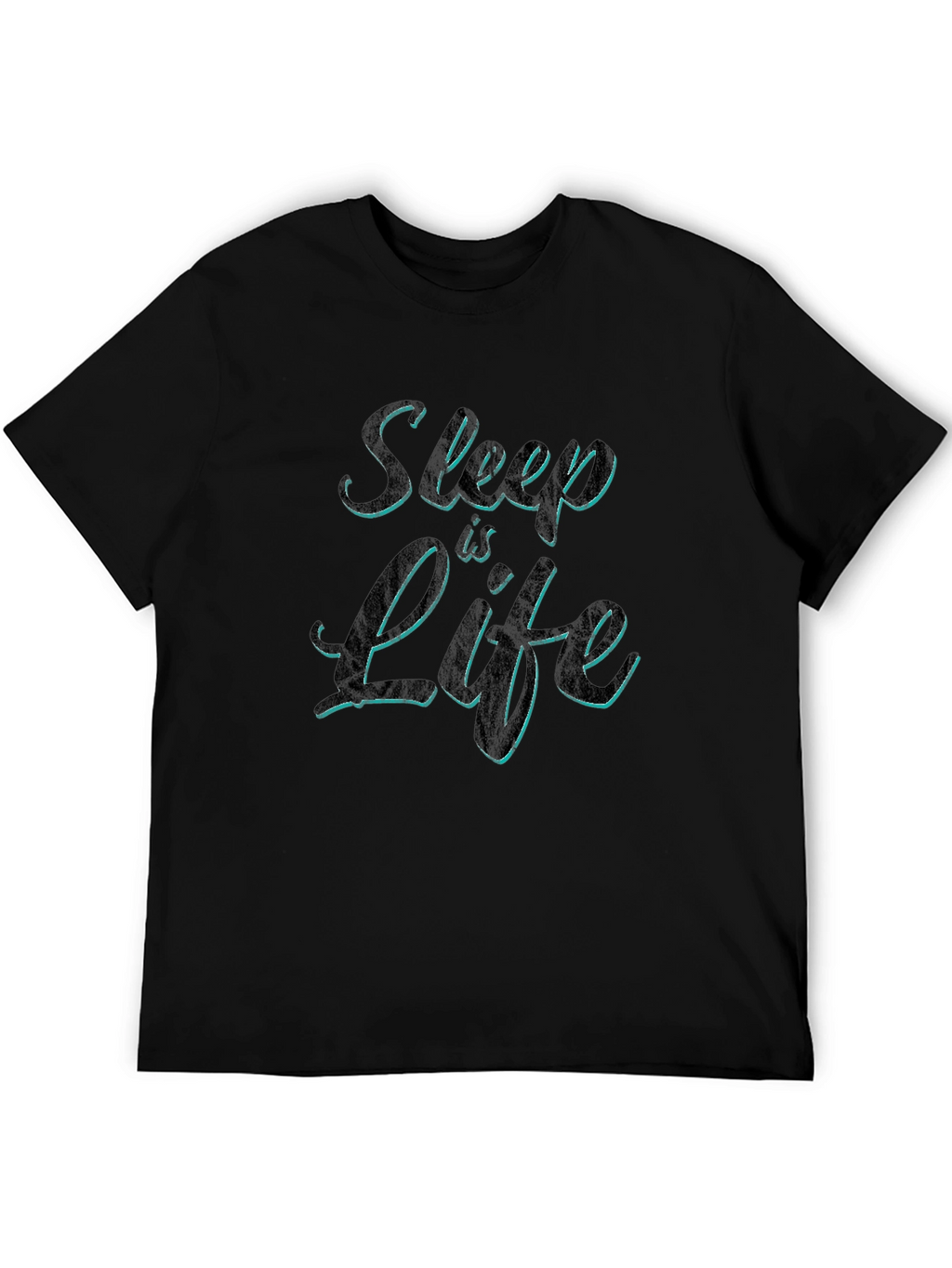 Sleep is Life Mens Black Graphic T-Shirt