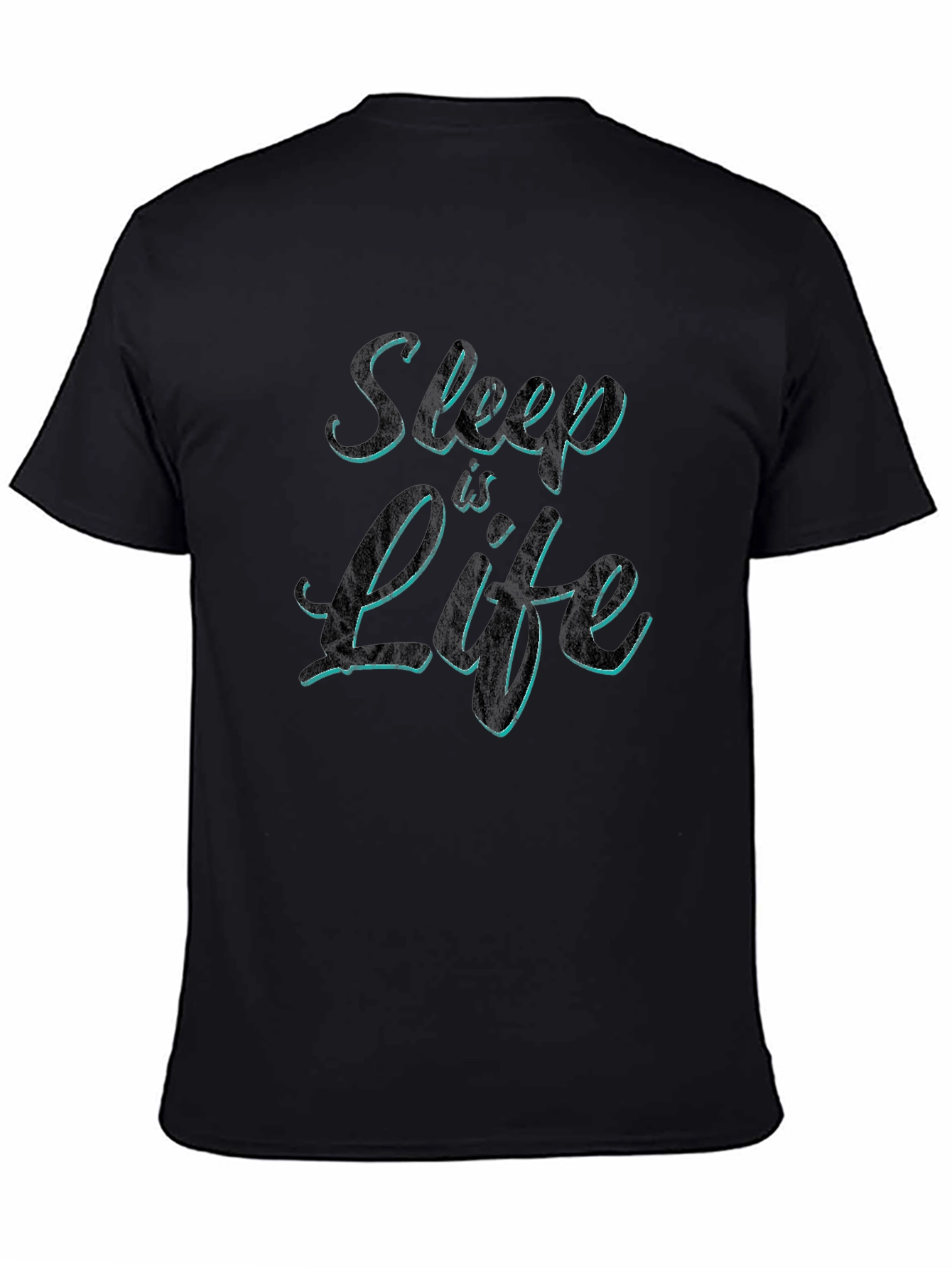 Sleep is Life Mens Black Graphic T-Shirt