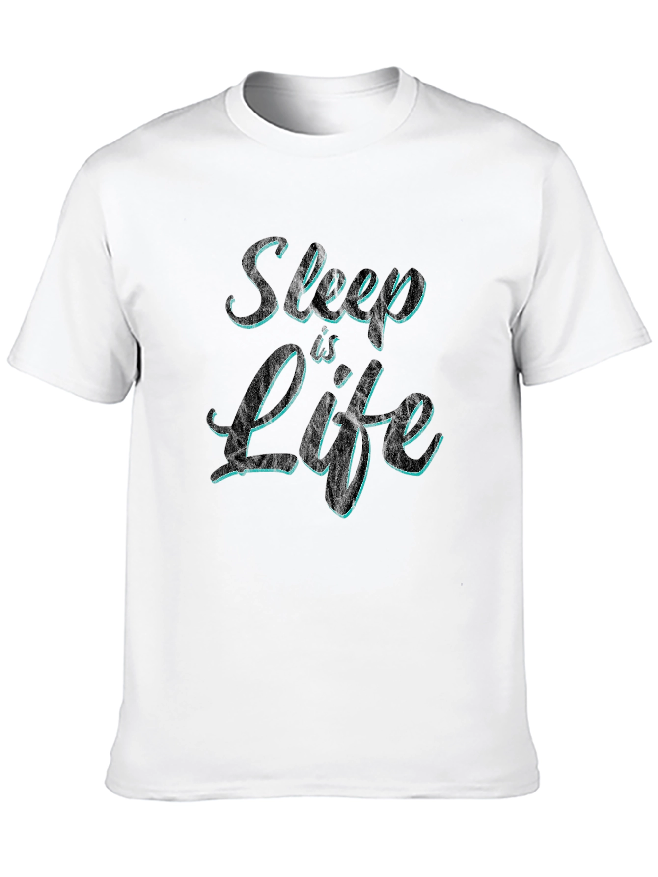 Sleep is Life Mens Black Graphic T-Shirt