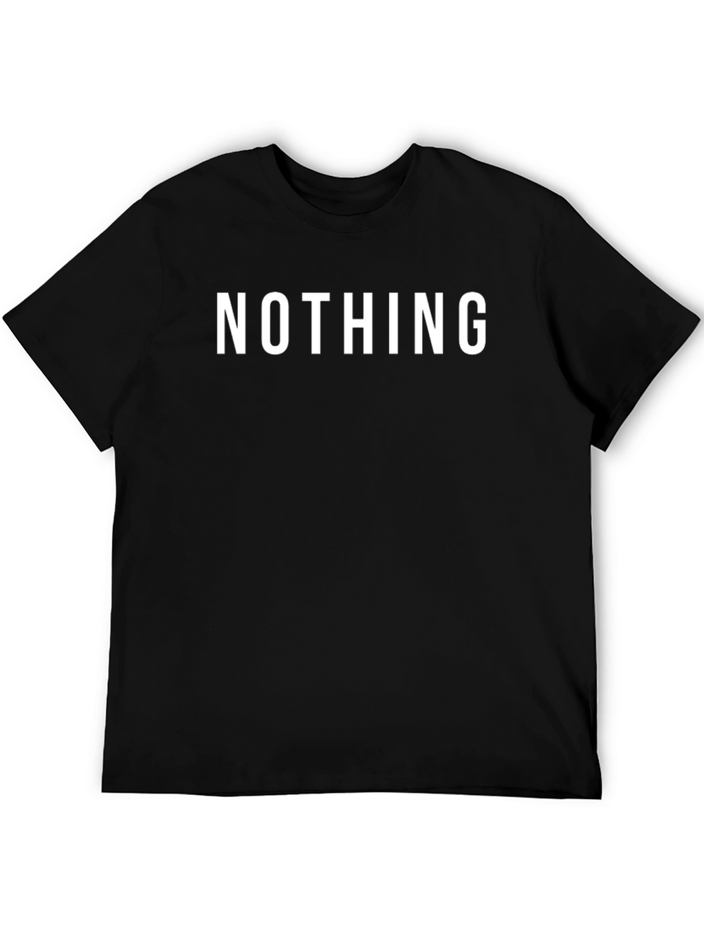 Nothing Graphic Tee - Black Cotton Casual T-Shirt