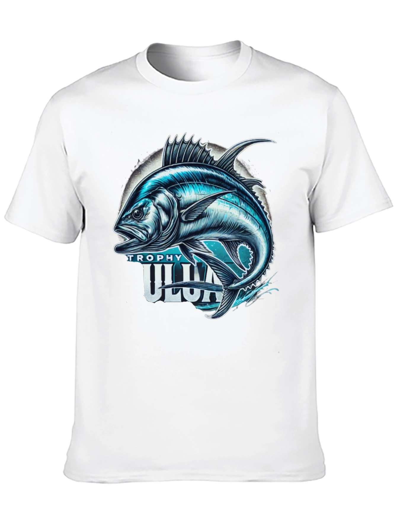 Trophy Ulua Black T-Shirt Fishing Graphic