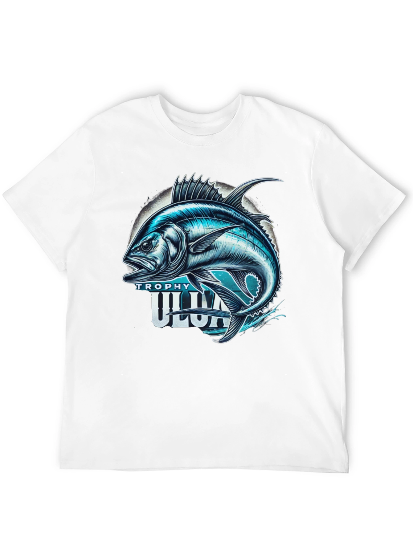 Trophy Ulua Black T-Shirt Fishing Graphic