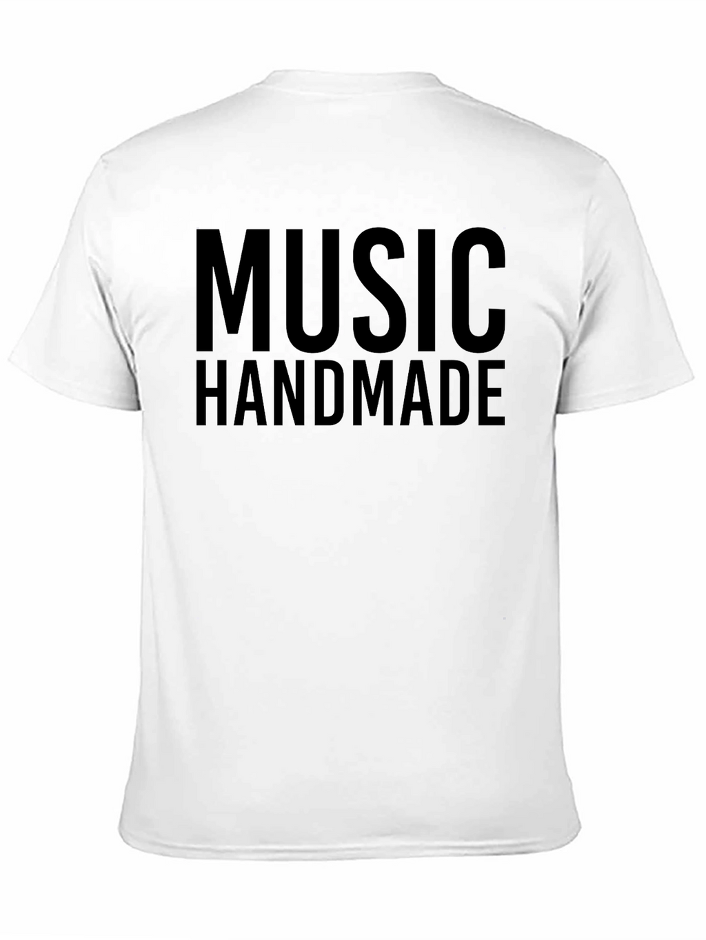 Music Handmade Graphic T-Shirt - Black Crew Neck Tee