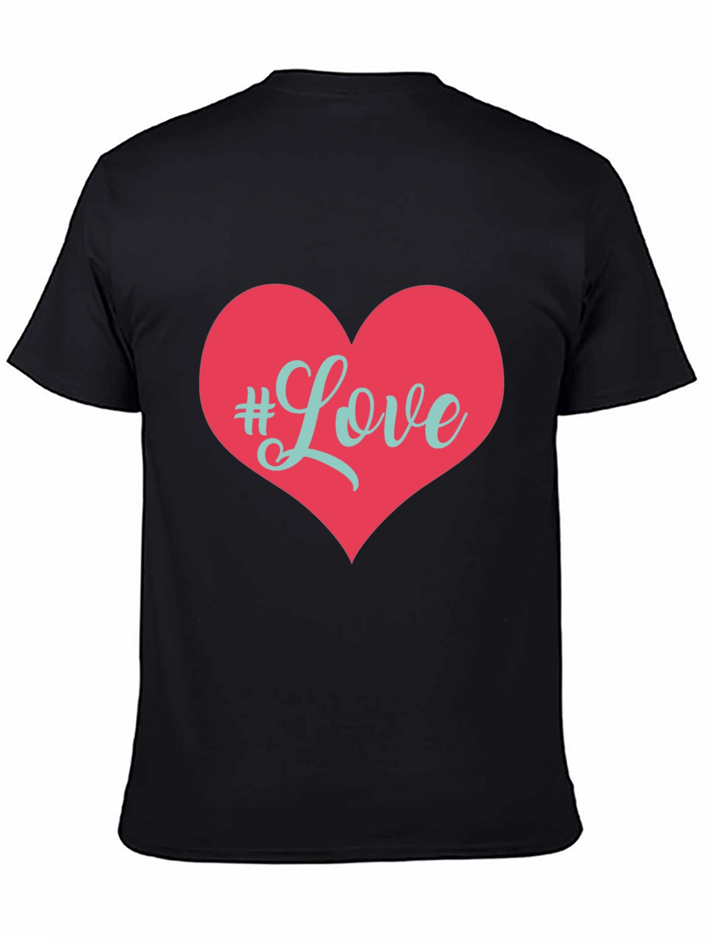 Love Heart Graphic T-Shirt - Black