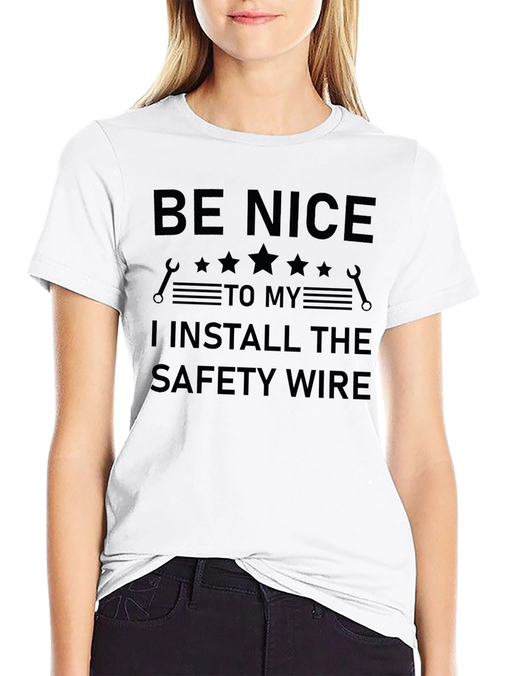 Be Nice Safety Wire Install T-Shirt - Mechanic Gift