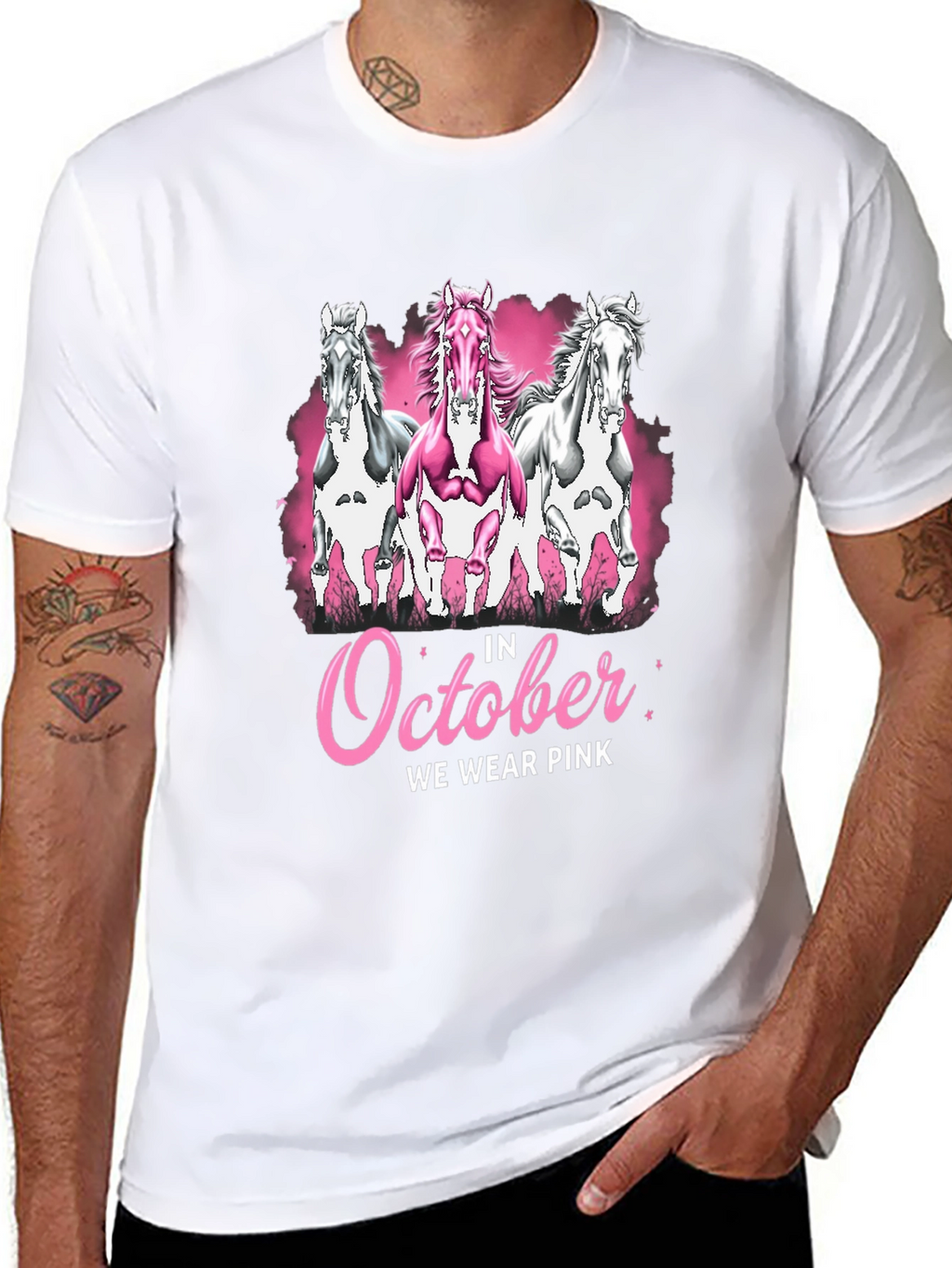 October We Wear Pink Horse T-Shirt