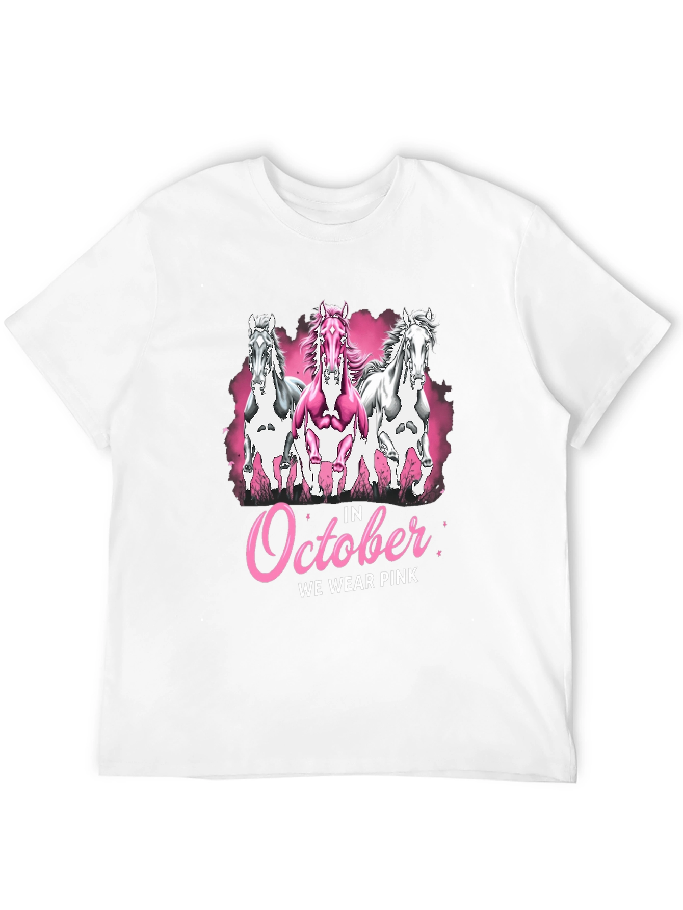 October We Wear Pink Horse T-Shirt