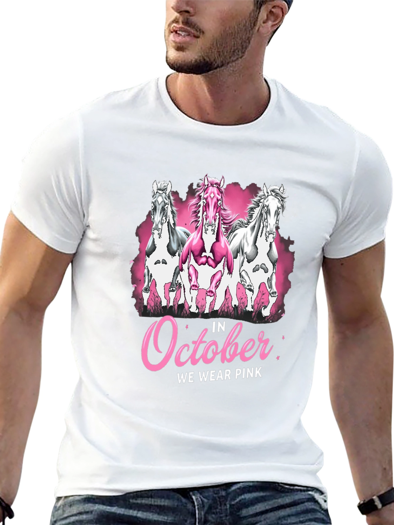 October We Wear Pink Horse T-Shirt