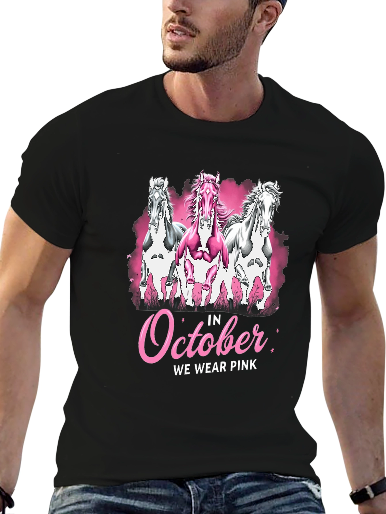 October We Wear Pink Horse T-Shirt