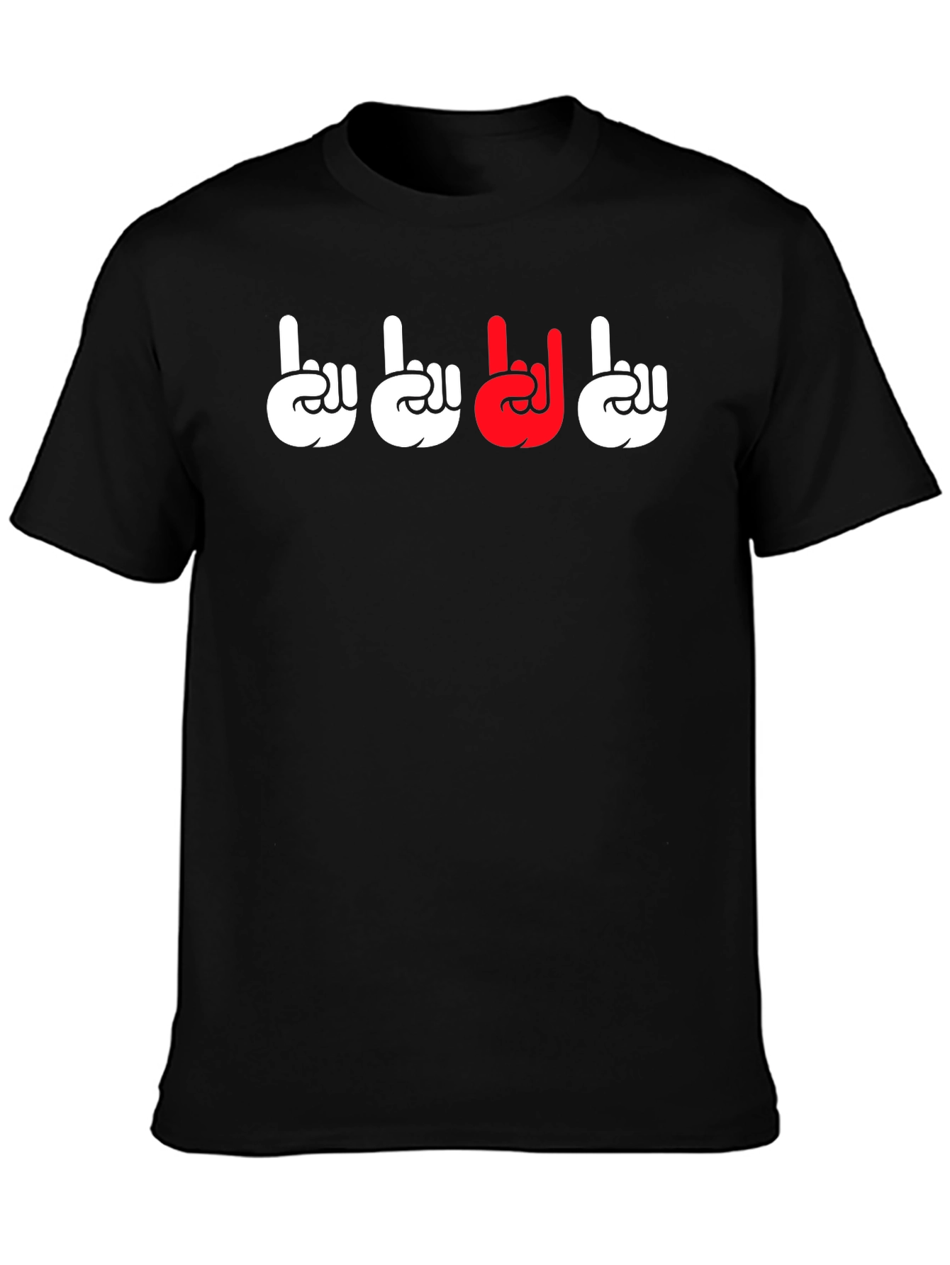 Cool Rock On Graphic T-Shirt - Black