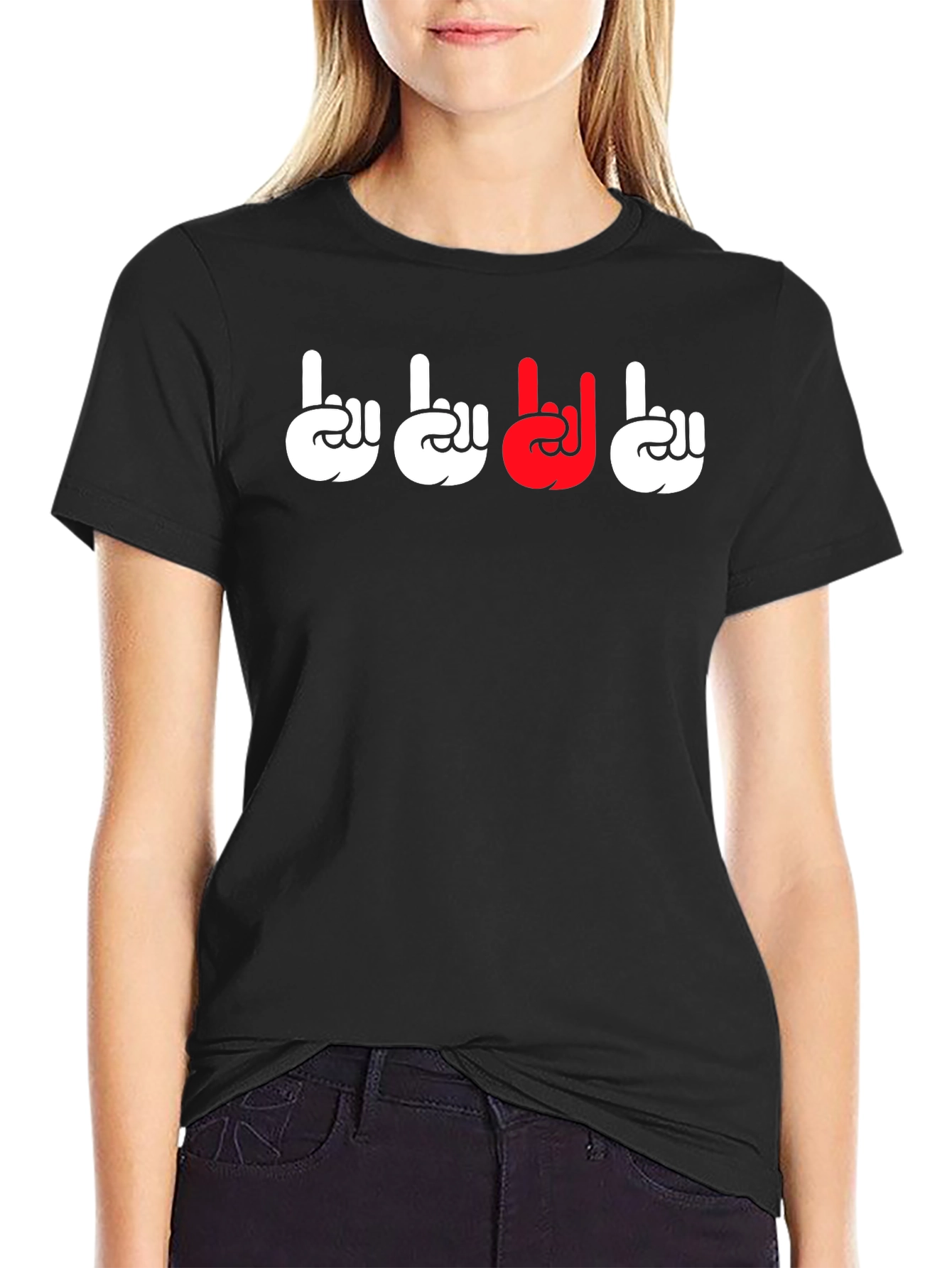 Cool Rock On Graphic T-Shirt - Black