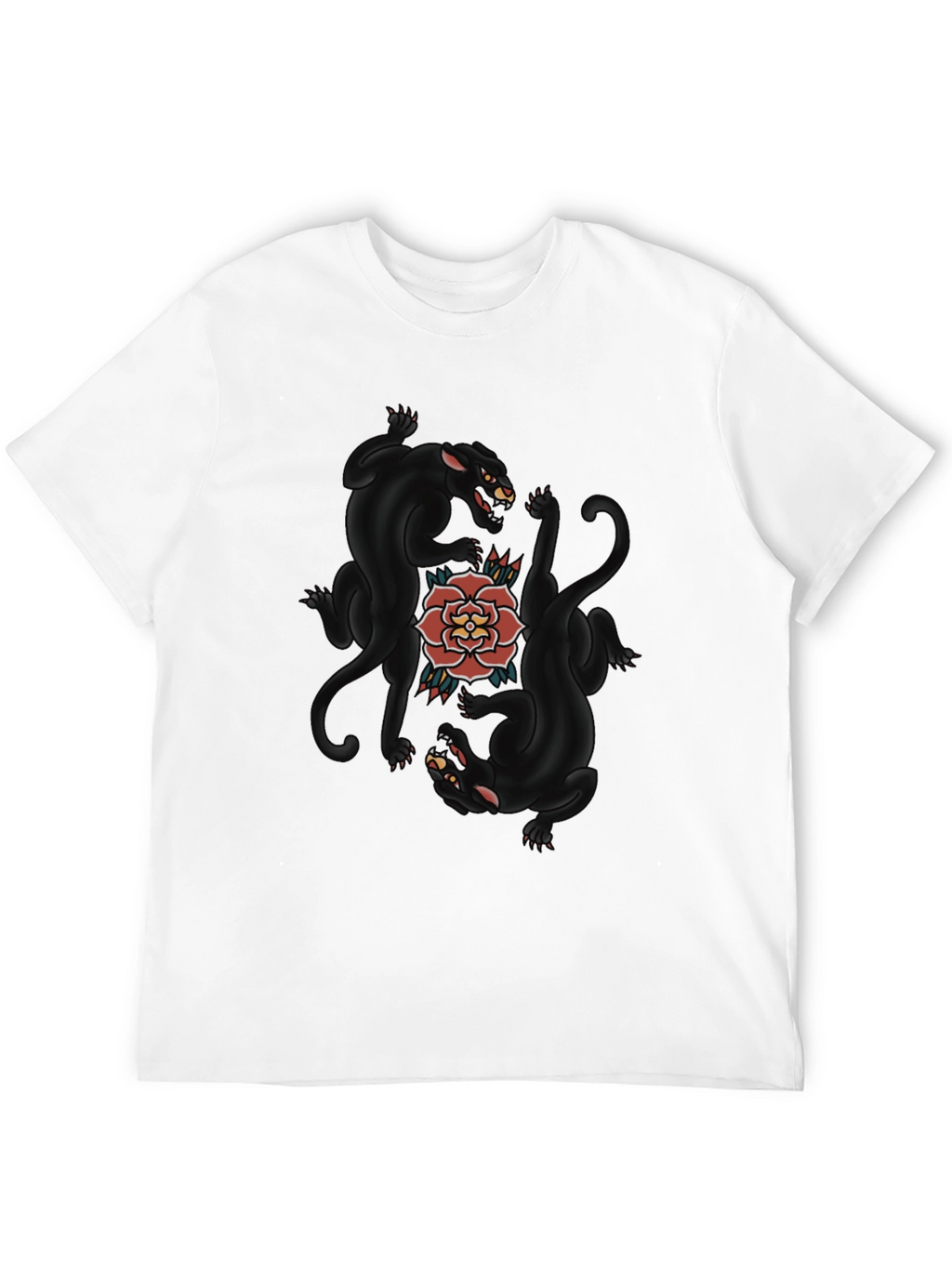 Black Panther & Rose Graphic Tee