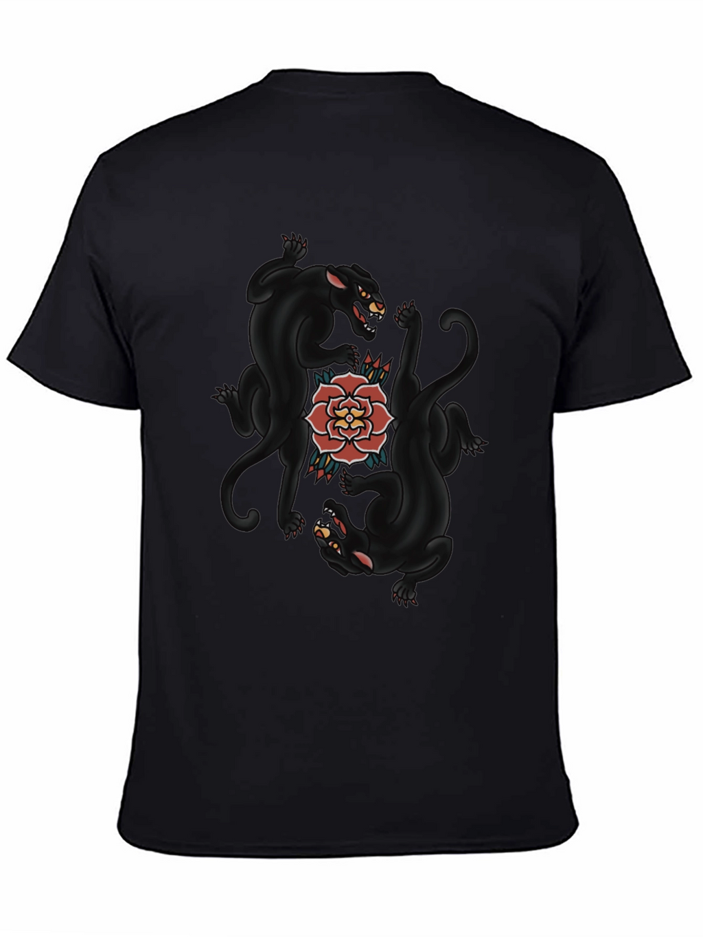 Black Panther & Rose Graphic Tee