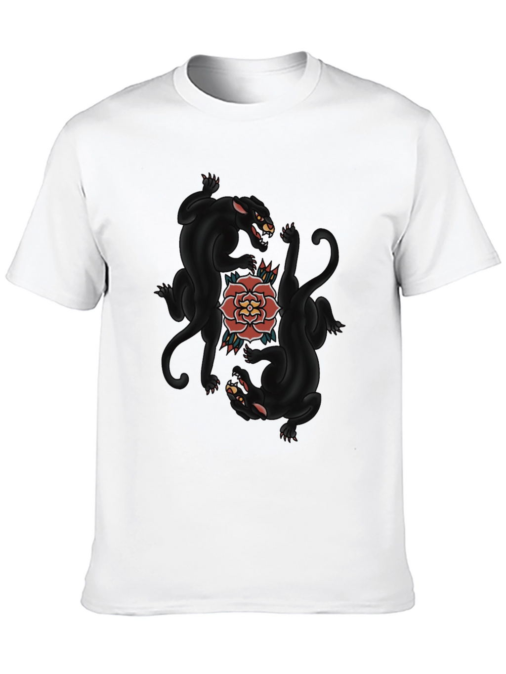 Black Panther & Rose Graphic Tee