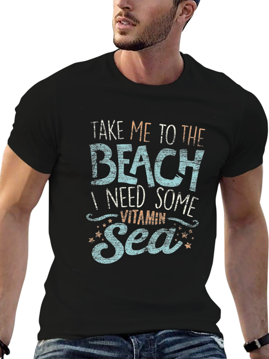 Beach Vitamin Sea Graphic Tee - Black