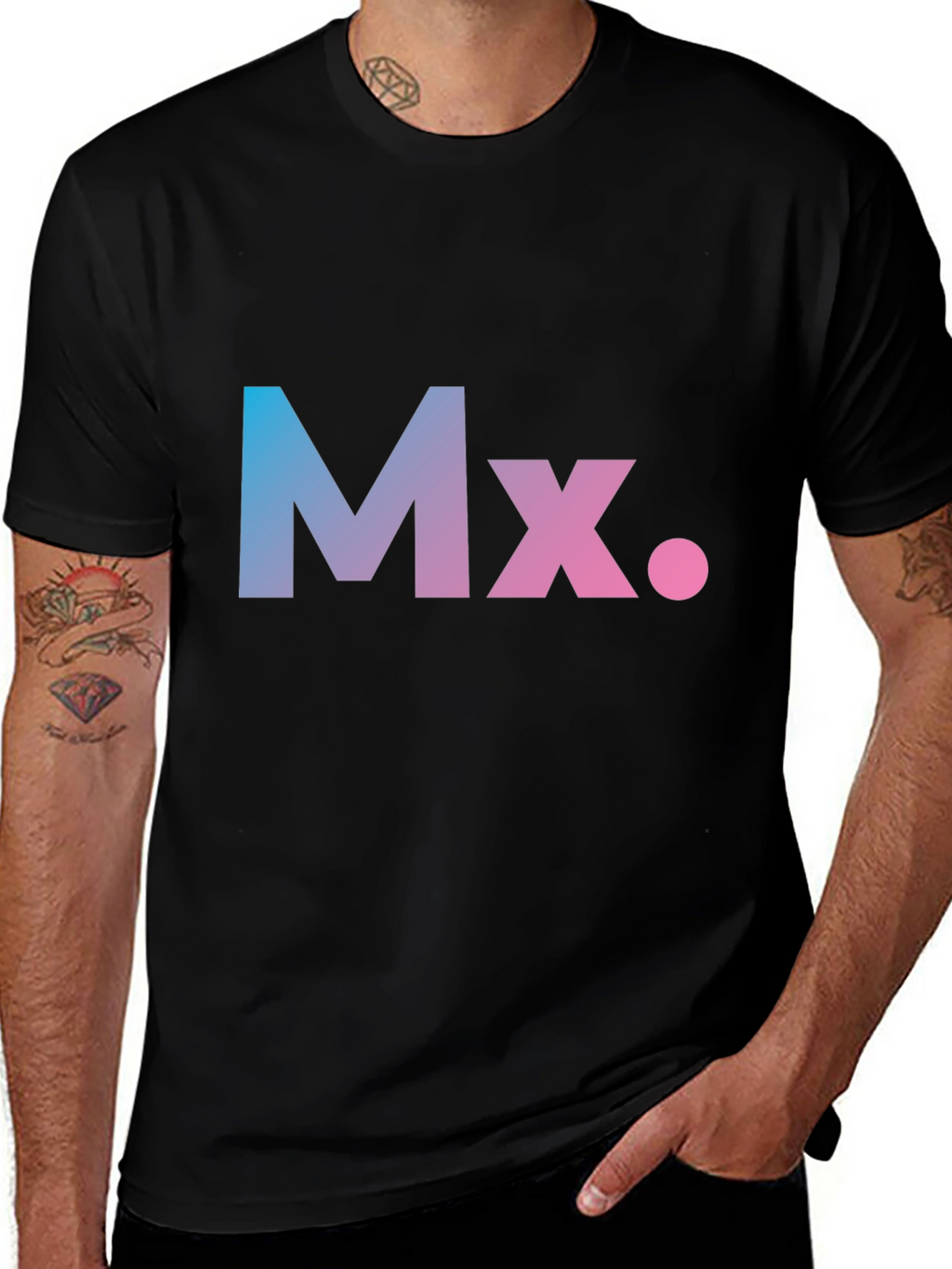 Gradient Mx. Graphic Black T-Shirt