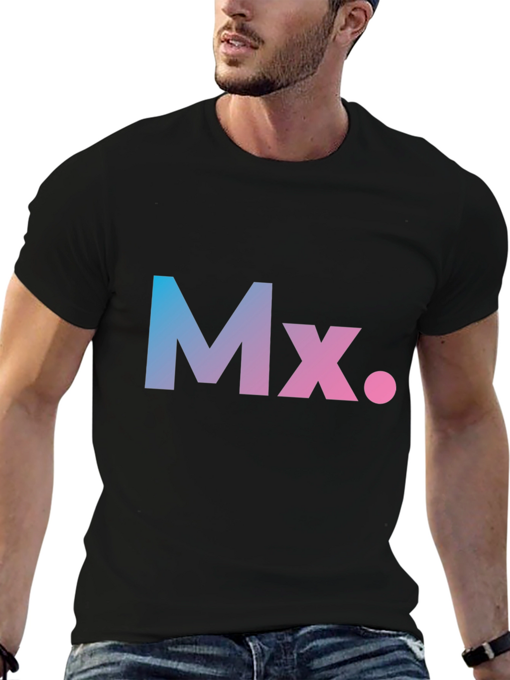 Gradient Mx. Graphic Black T-Shirt
