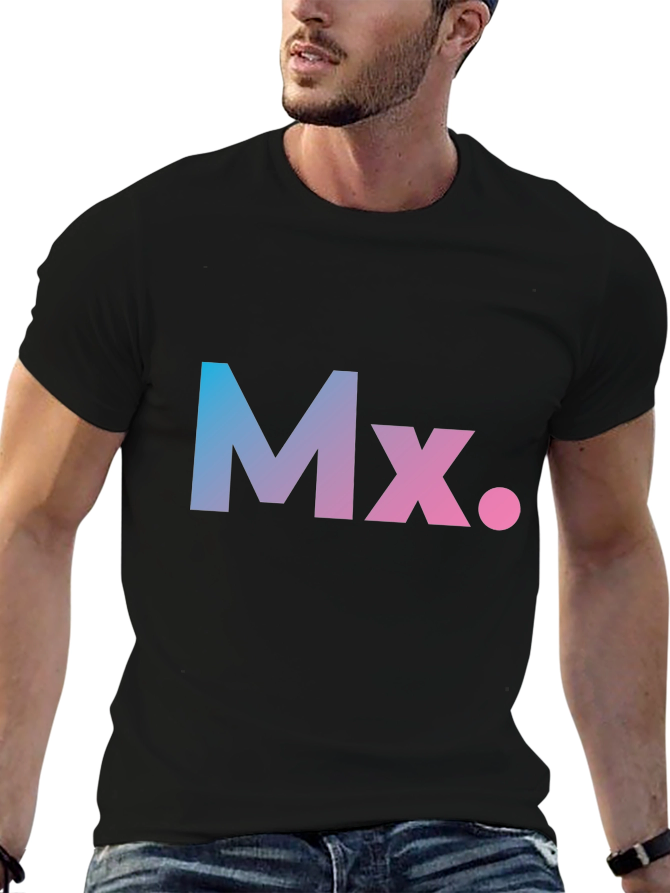 Gradient Mx. Graphic Black T-Shirt