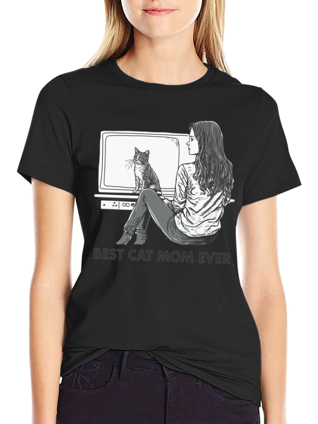 Best Cat Mom Ever Graphic T-Shirt - Unisex Fit