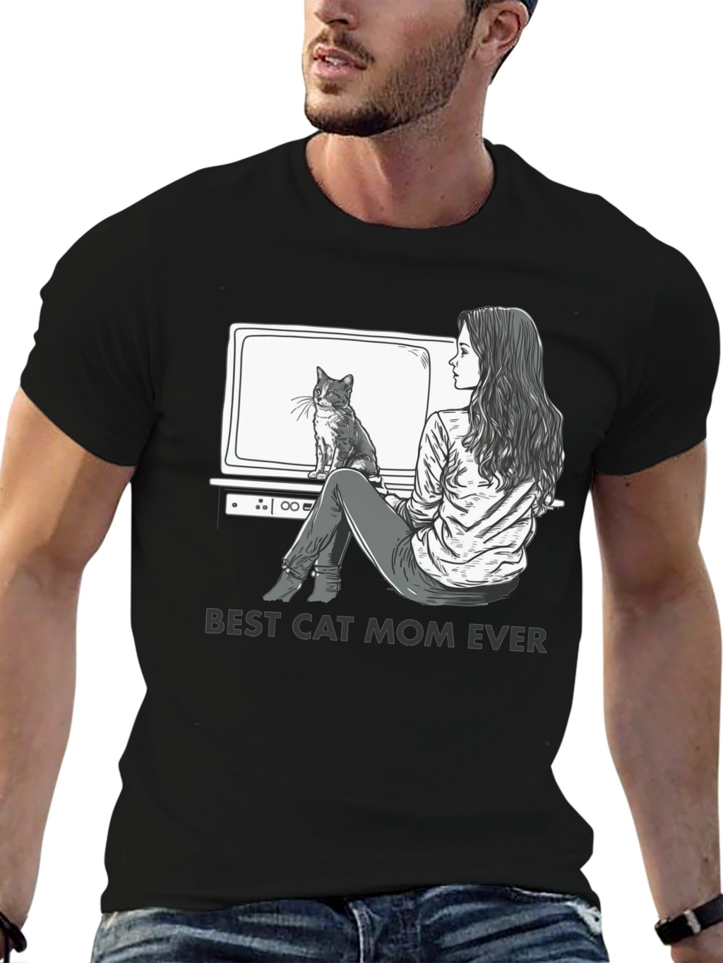 Best Cat Mom Ever Graphic T-Shirt - Unisex Fit
