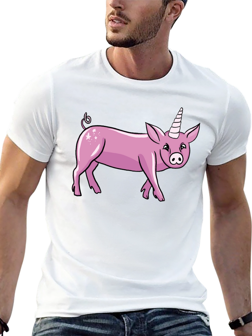 Pig Unicorn Graphic T-Shirt